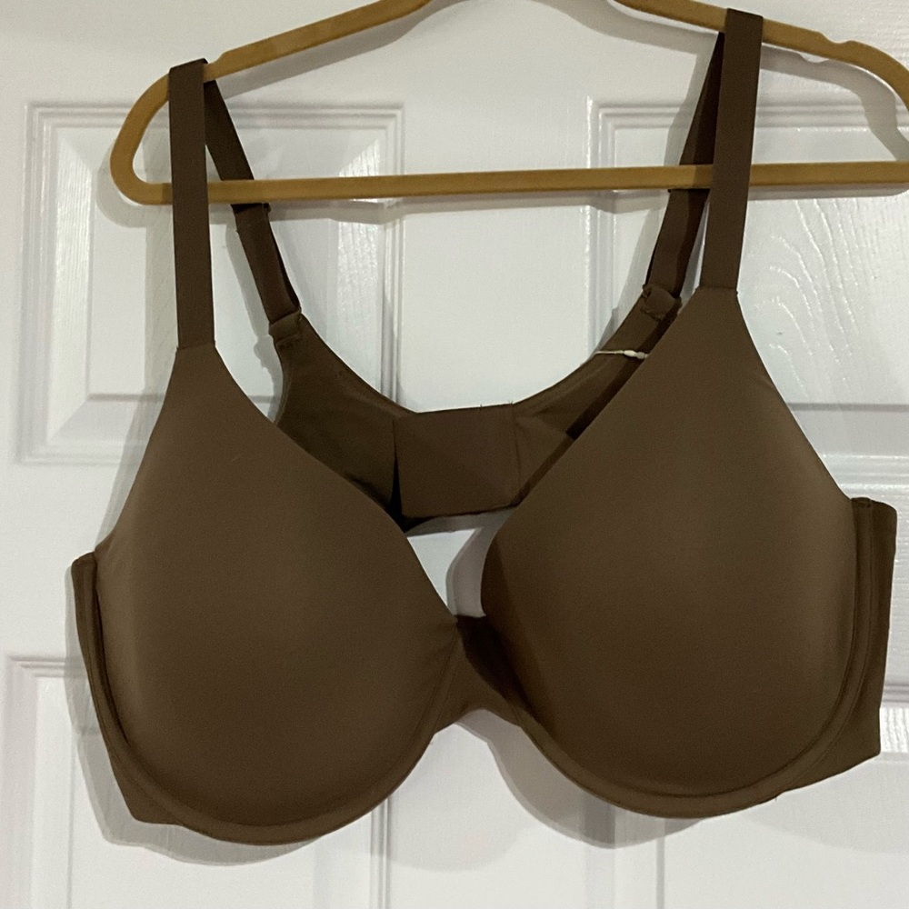 NWT Skims Fits Everybody Plunge Bra Underwire Scoop Neck OXIDE Size 46DD